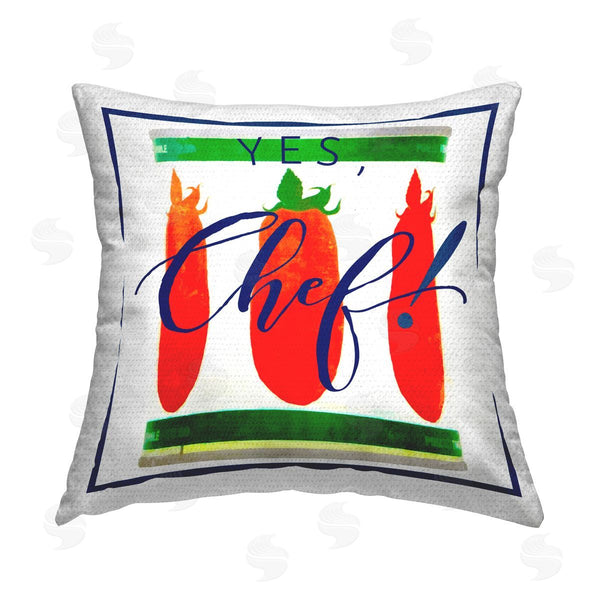 Stupell Industries Graffi*tee Studios | Yes Chef Canned Goods Printed Throw Pillow