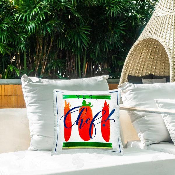 Stupell Industries Graffi*tee Studios | Yes Chef Canned Goods Printed Throw Pillow