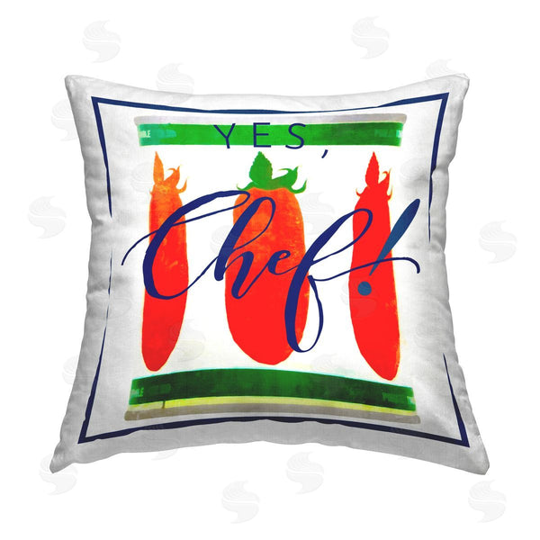 stupell industries Graffi*tee Studios | Yes Chef Canned Goods Printed Throw Pillow