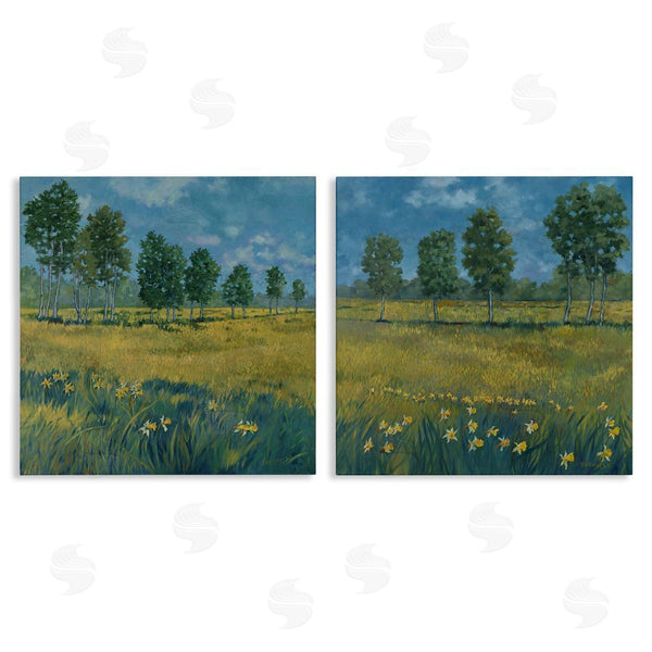 stupell industries Graham Reynolds | Daffodil Tree Lined Field Wall Art