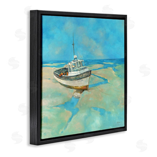 Stupell Industries Graham Reynolds | Docked Boat Low Tide Shore Wall Art