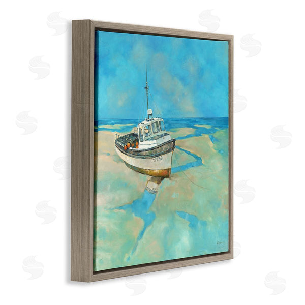 Stupell Industries Graham Reynolds | Docked Boat Low Tide Shore Wall Art