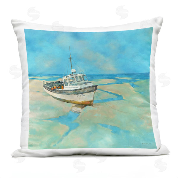 Stupell Industries Graham Reynolds | Low Tide Watercraft Boat Beach Printed Throw Pillow