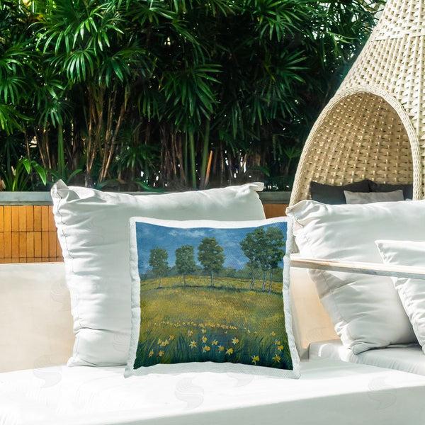 Stupell Industries Graham Reynolds | Meadow With Daffodils Printed Throw Pillow