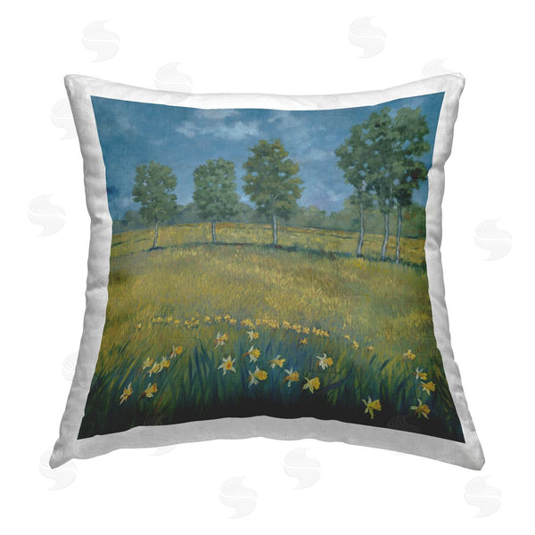 stupell industries Graham Reynolds | Meadow with Daffodils Printed Throw Pillow