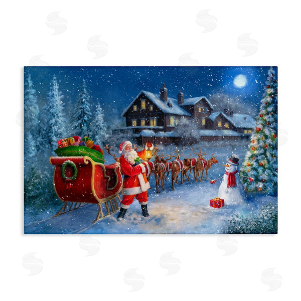 stupell industries Grateful Licensing | Santa Snowy Night View