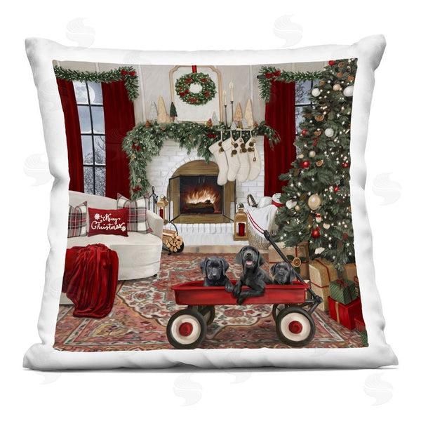 stupell industries Grateful Licensing Studio | Christmas Hearth Lounge Printed Throw Pillow