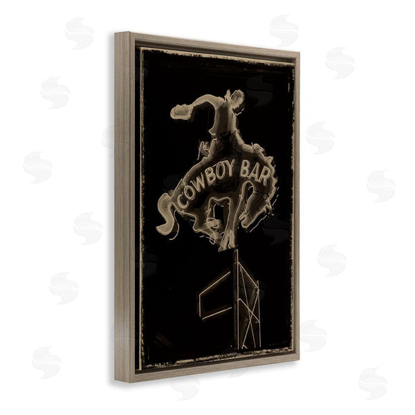 Stupell Industries Grotto Studios | Cowboy Bar On Black