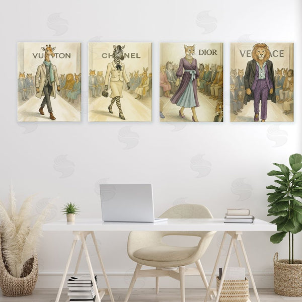 Stupell Industries Grotto Studios | Fashion Runway Animals Wall Art