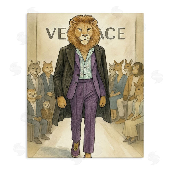 stupell industries Grotto Studios | Fashion Runway Lion