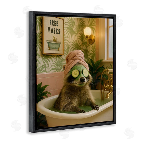 Stupell Industries Grotto Studios | Raccoon Spa Day Bath