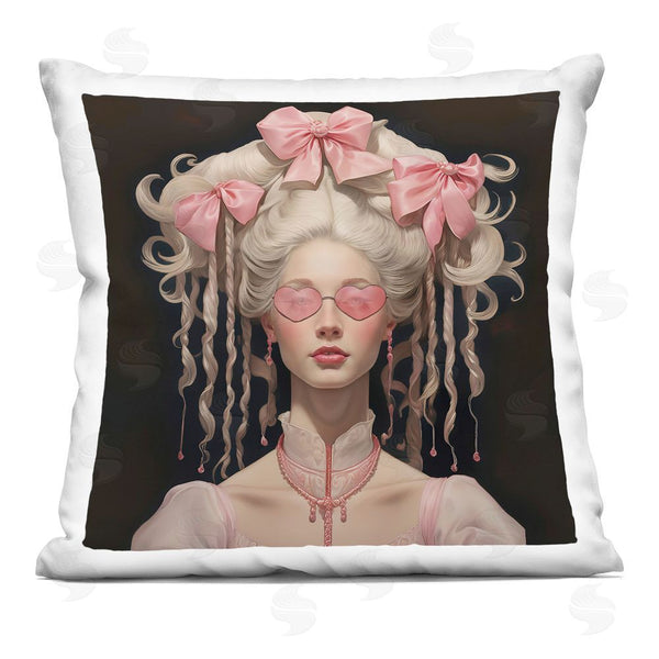 stupell industries Grotto Studios | Rococo Woman Opulent Ribbons Throw Pillow
