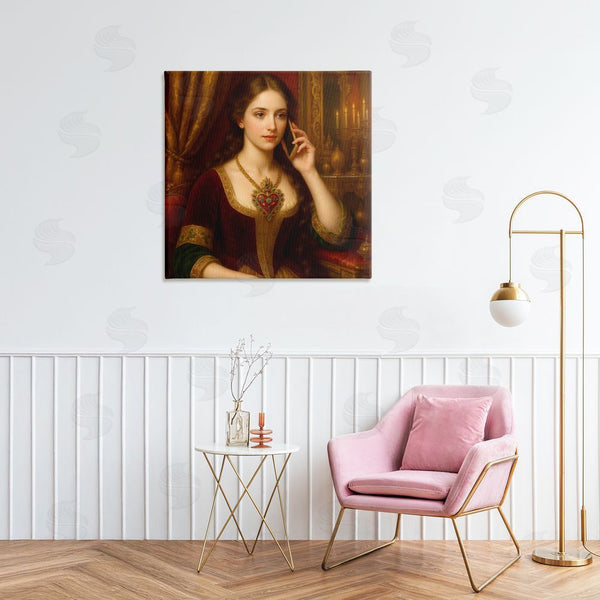 Stupell Industries Grotto Studios | Rococo Woman With Cell Phone