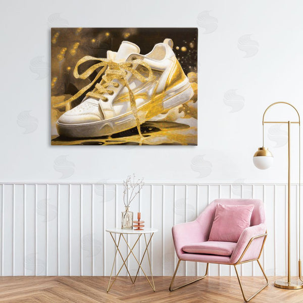 Stupell Industries Grotto Studios | Splashy Gold Sneaker