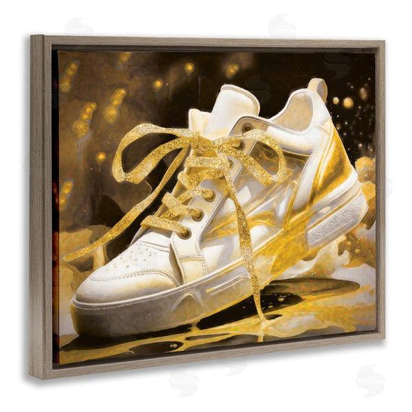 Stupell Industries Grotto Studios | Splashy Gold Sneaker
