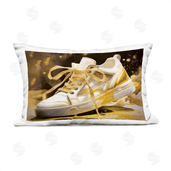 Stupell Industries Grotto Studios | Splashy Gold Sneaker Throw Pillow