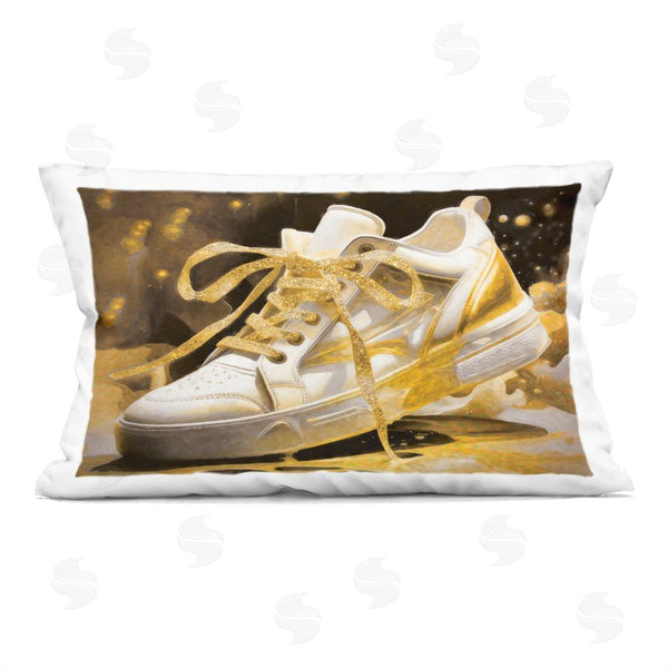 stupell industries Grotto Studios | Splashy Gold Sneaker Throw Pillow