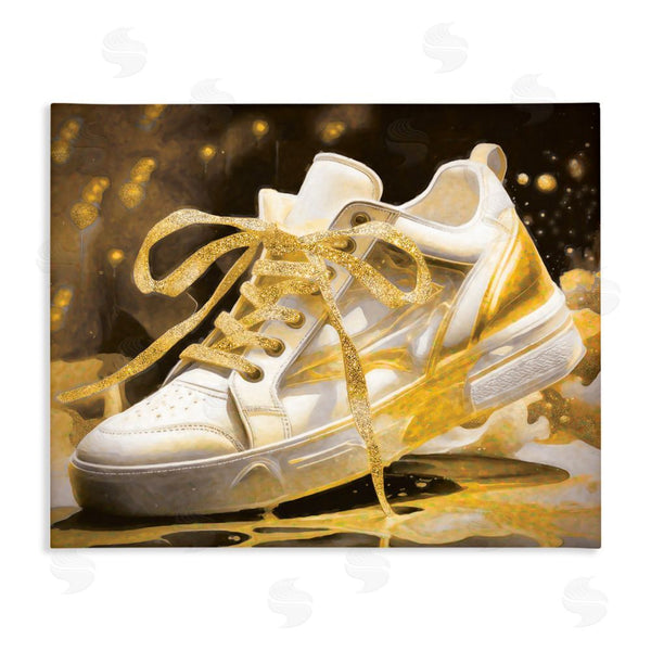 stupell industries Grotto Studios | Splashy Gold Sneaker