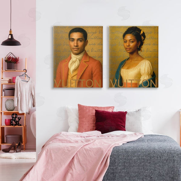 Stupell Industries Grotto Studios | Vintage Fashion Pair Wall Art