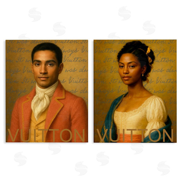 stupell industries Grotto Studios | Vintage Fashion Pair Wall Art