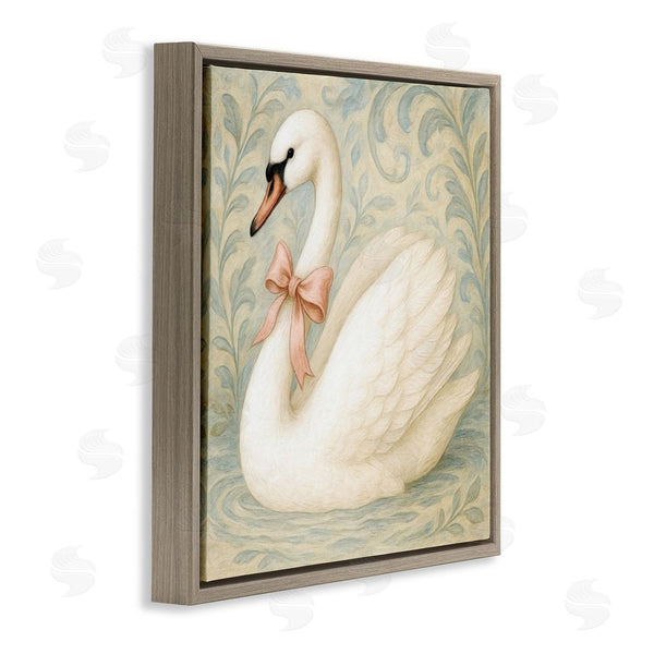 Stupell Industries Grotto Studios | Vintage Leaves Swan