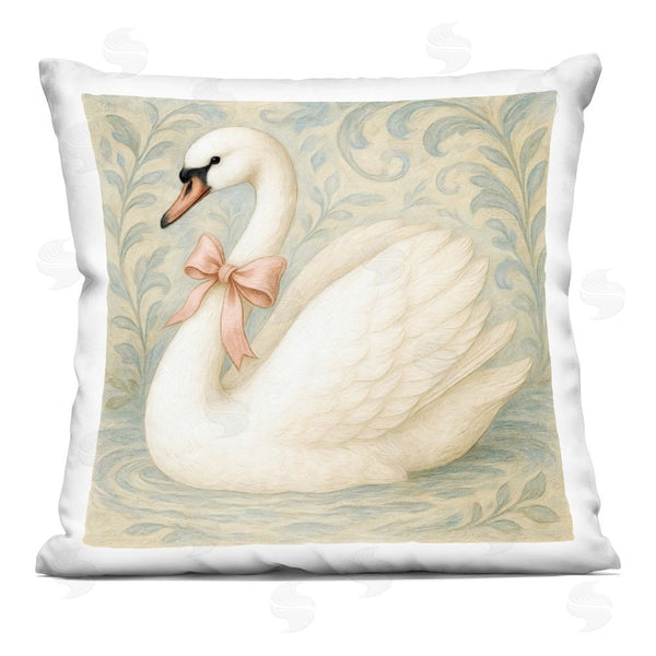 stupell industries Grotto Studios | Vintage Leaves Swan Throw Pillow