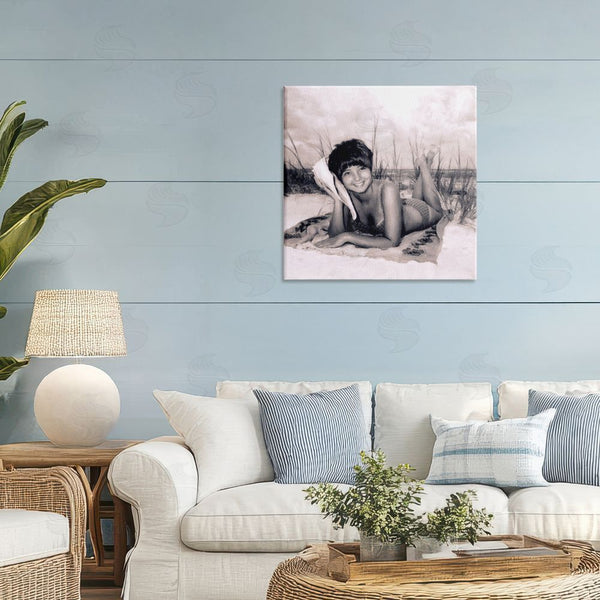 Stupell Industries Grotto Studios | Vintage Summer Girl With Conch