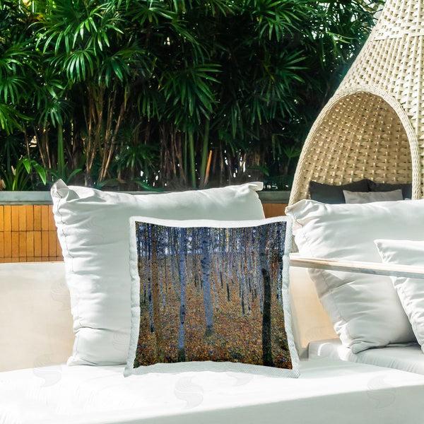 Stupell Industries Gustav Klimt | Abstract Birch Grove Printed Throw Pillow