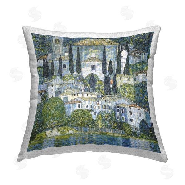 Stupell Industries Gustav Klimt | Classic Architecture Scenery Printed Throw Pillow