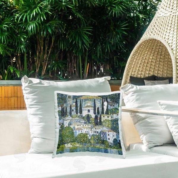Stupell Industries Gustav Klimt | Classic Architecture Scenery Printed Throw Pillow