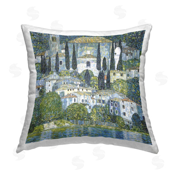 stupell industries Gustav Klimt | Classic Architecture Scenery Printed Throw Pillow