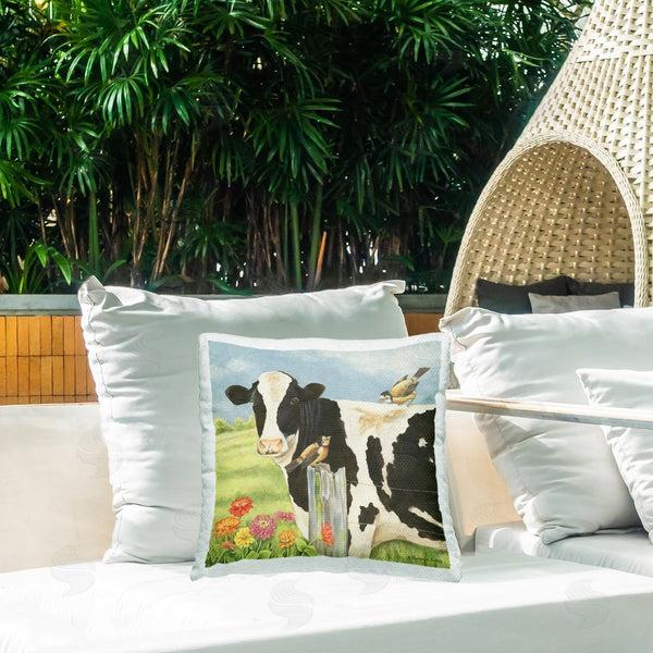 Stupell Industries Gwendolyn Babbit | Scenic Cow & Birds Printed Throw Pillow