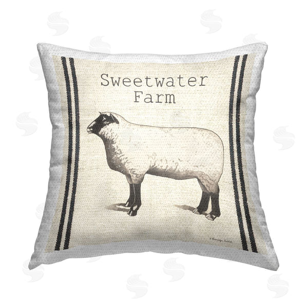 Stupell Industries Gwendolyn Babbit | Sweetwater Farm Sheep Printed Throw Pillow