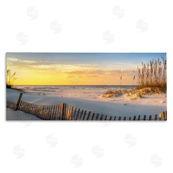 stupell industries H.J. Herrera | Panoramic Coastal Beach Sunrise Wall Art