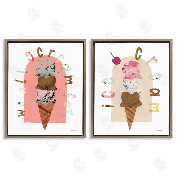 Stupell Industries Haley Knighten | Bright Pastels Ice Cream Wall Art