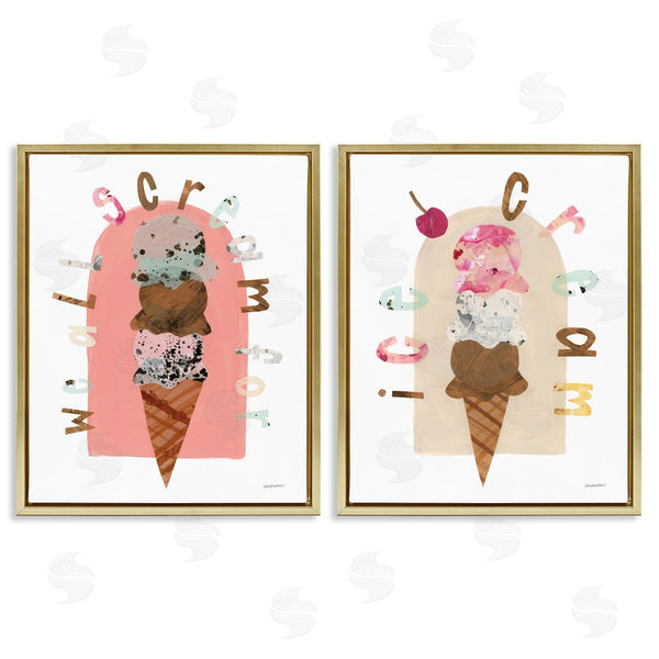 Stupell Industries Haley Knighten | Bright Pastels Ice Cream Wall Art