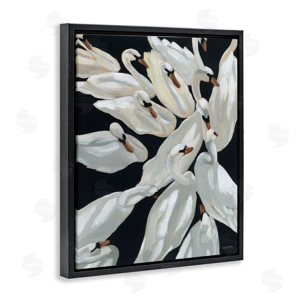 Stupell Industries Haley Knighten | Gathered Swans Swimming