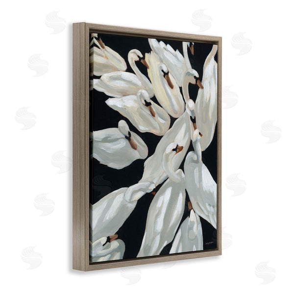 Stupell Industries Haley Knighten | Gathered Swans Swimming