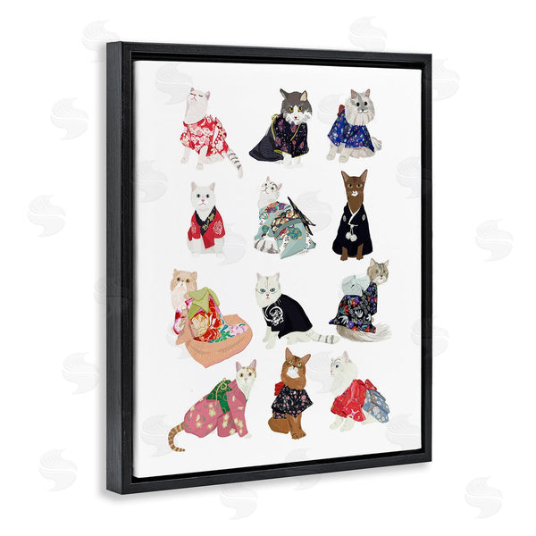 Stupell Industries Hanna Melin | Cats In Traditional Kimono Wall Art