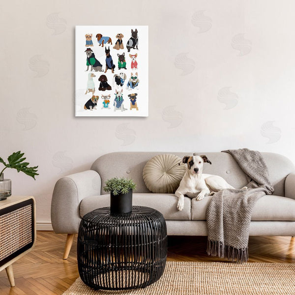 Stupell Industries Hanna Melin | Dogs With Various Fashion Wall Art