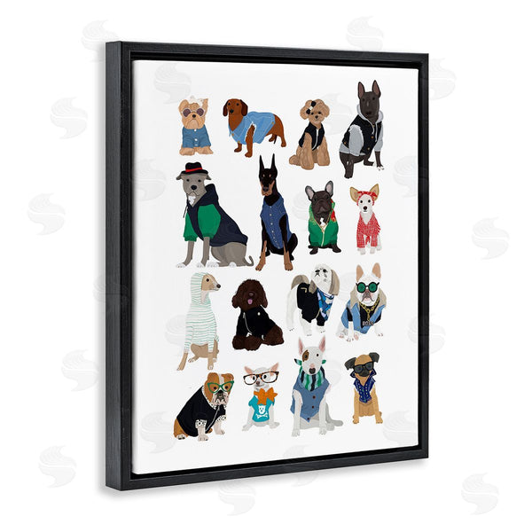 Stupell Industries Hanna Melin | Dogs With Various Fashion Wall Art