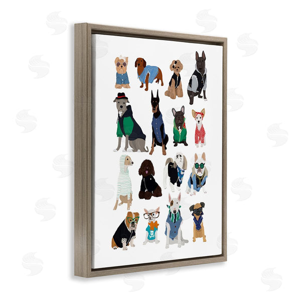 Stupell Industries Hanna Melin | Dogs With Various Fashion Wall Art