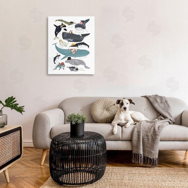 Stupell Industries Hanna Melin | Fashionable Sea Creatures Wall Art