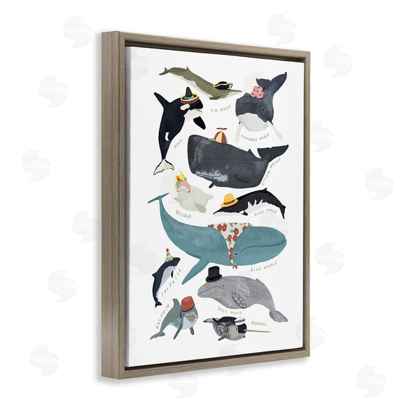 Stupell Industries Hanna Melin | Fashionable Sea Creatures Wall Art