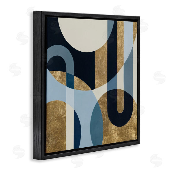 Stupell Industries Hanna Melin | Gold And Blue Circular Shapes