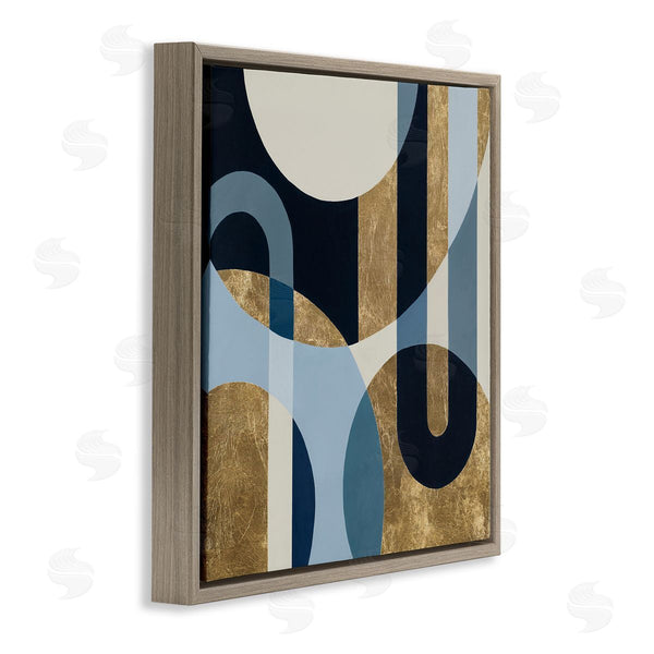 Stupell Industries Hanna Melin | Gold And Blue Circular Shapes