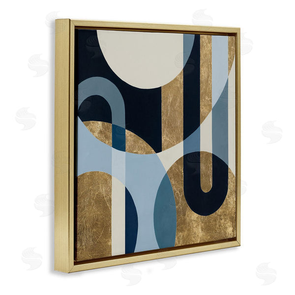 Stupell Industries Hanna Melin | Gold And Blue Circular Shapes
