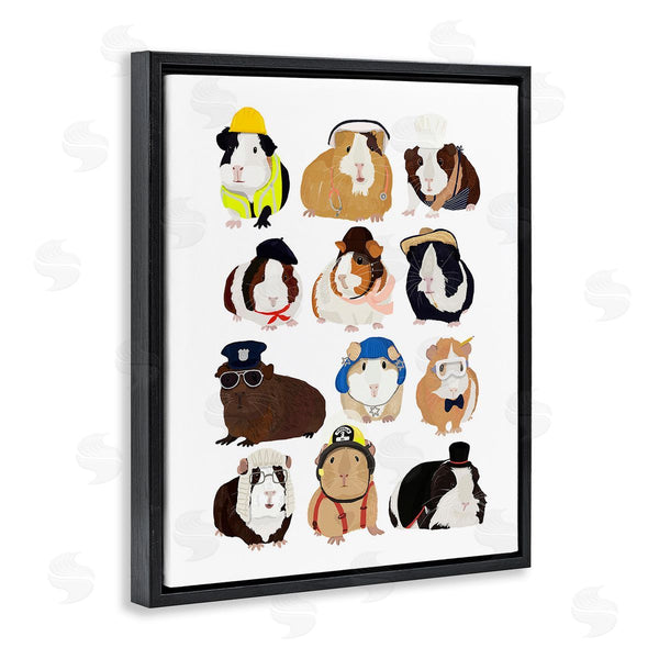 Stupell Industries Hanna Melin | Guinea Pigs Various Uniforms Wall Art