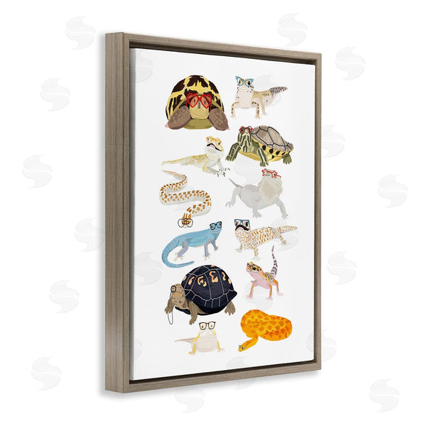 Stupell Industries Hanna Melin | Hipster Glasses Reptiles Wall Art