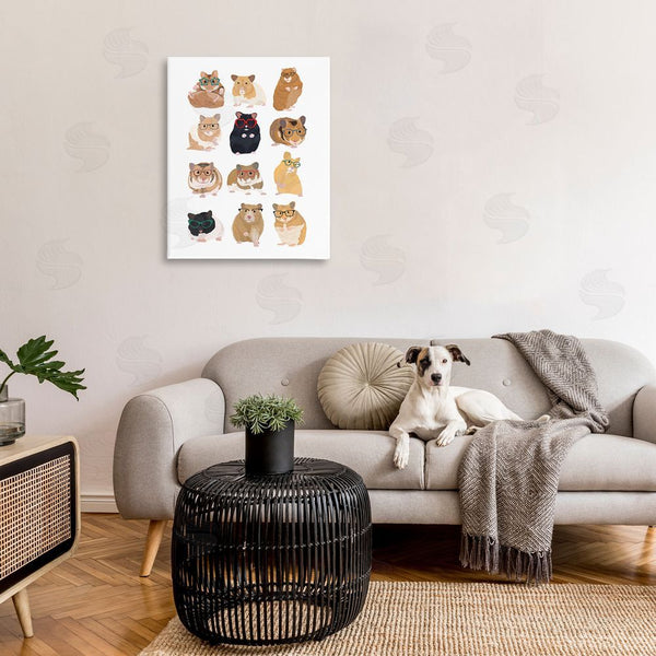 Stupell Industries Hanna Melin | Hipster Hamsters In Glasses Wall Art